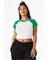 BELLA+CANVAS Ladies Micro Rib Raglan Baby T-Shirt for Casual Wear, Streetwear & Everyday Cropped Fit Top